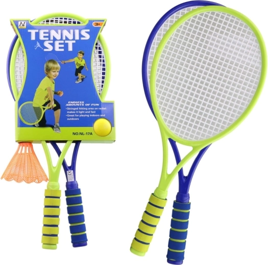 Otroški komplet loparjev z žogico in badminton perjanico 56,5 cm - 1 kos