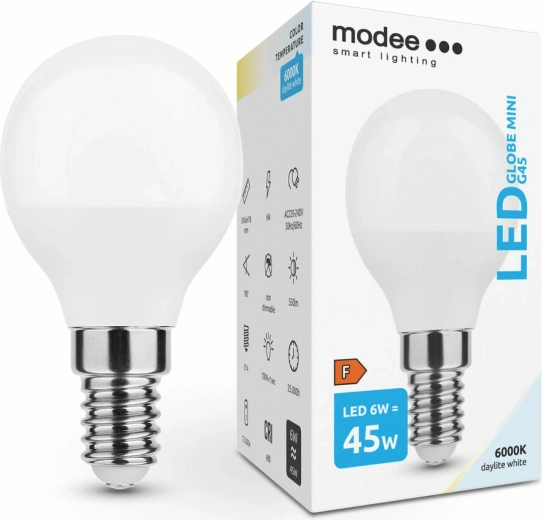 LED žarnica Modee Lighting Globe Mini G45 6 W E14 hladno bela