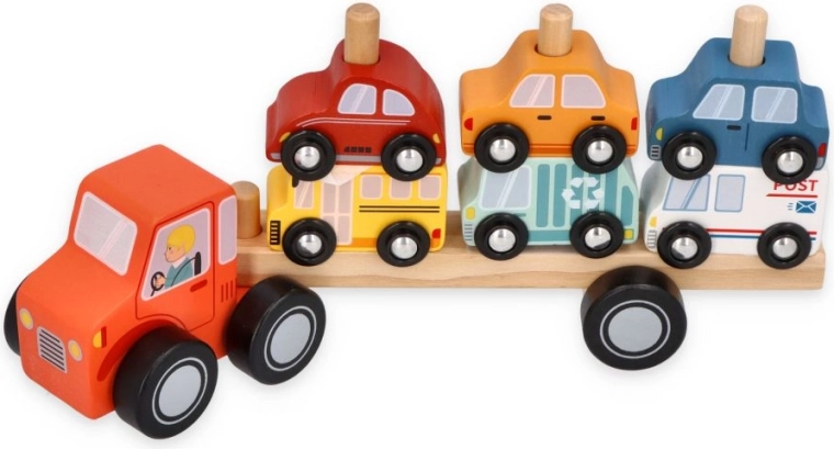 Adam Toys large tow truck with little cars