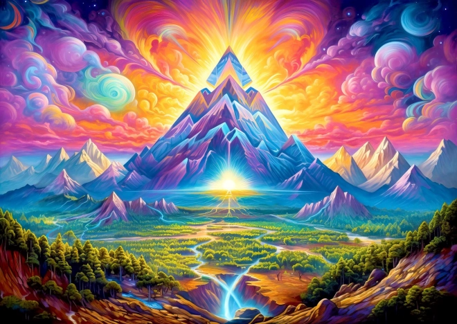 Sestavljanka Piramide v Gozdovih 1000 Kosov