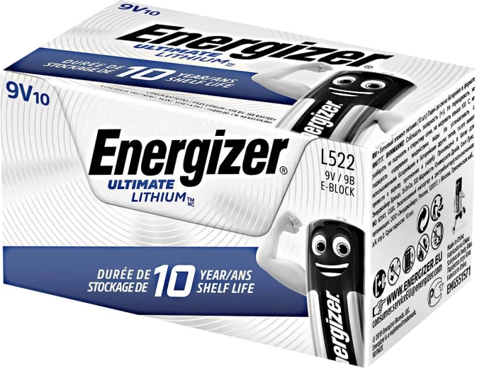 Litijeva baterija 9V ENERGIZER Ultimate Lithium, pakiranje 10 kos