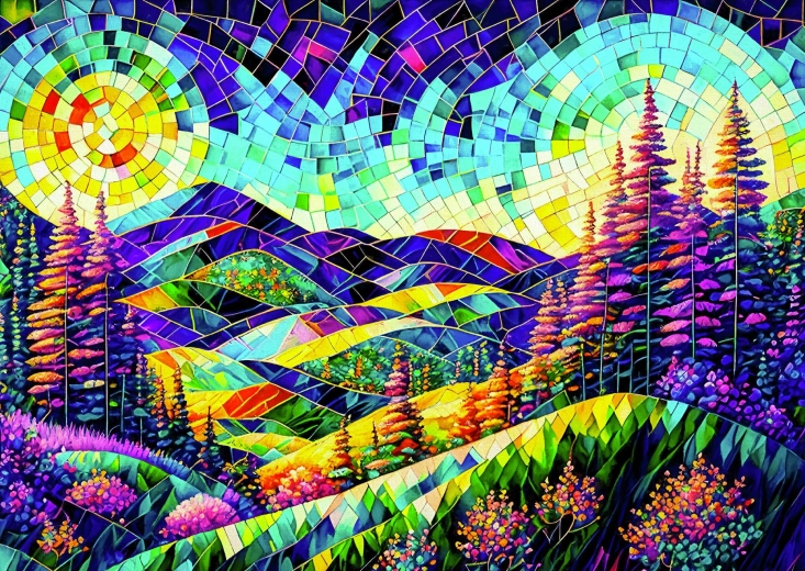 Enjoy puzzle Čez hribe v deželo sanj 1000 kosov