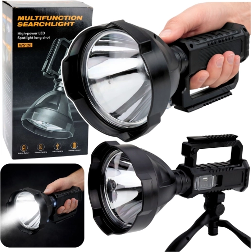 Velik LED reflektor s stojalom in powerbanko 31 cm