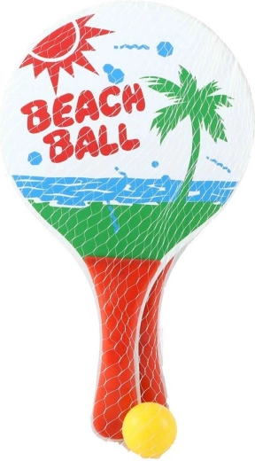 Tenis za na plažo – leseni komplet 2 loparja in žogica 33 × 19 cm
