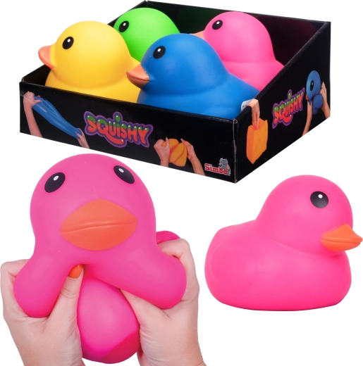 Simba roza antistresna stiskalna račka Squishy, 17 cm