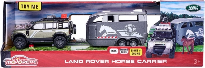 Majorette Grand Land Rover Set s prikolico za konje