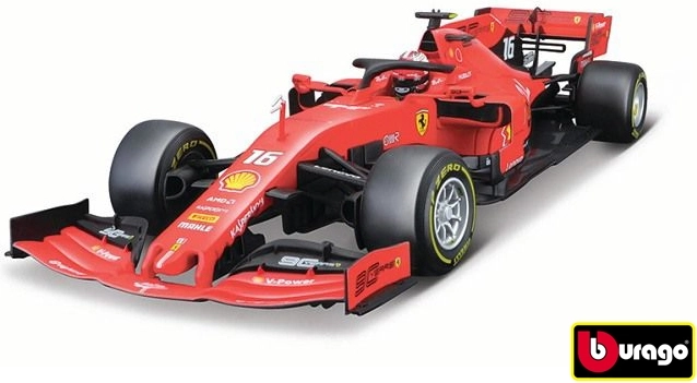 Model avtomobila Bburago Ferrari SF90 F1 2019 Charles Leclerc 1:18