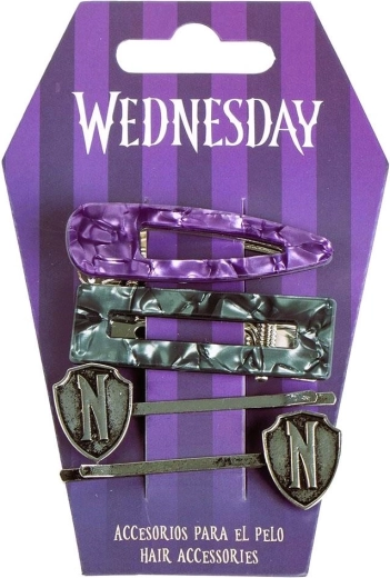 Komplet lasnic in sponk za lase Wednesday - 1 kos