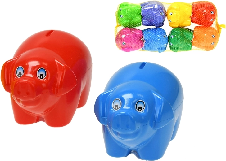 Hranilnik v obliki pujse 17 cm – plastičen, 8 barv