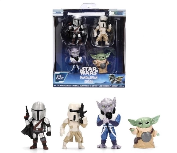 Jada Star Wars kovinske figurice 6,5 cm – 4-pack (The Mandalorian)