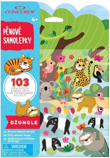 Peneaste nalepke CONCORDE – džungla, večkrat uporabne