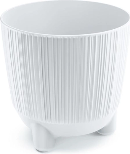 Cvetlični lonec z nogicami RYFO, bel, premer 14,5 cm