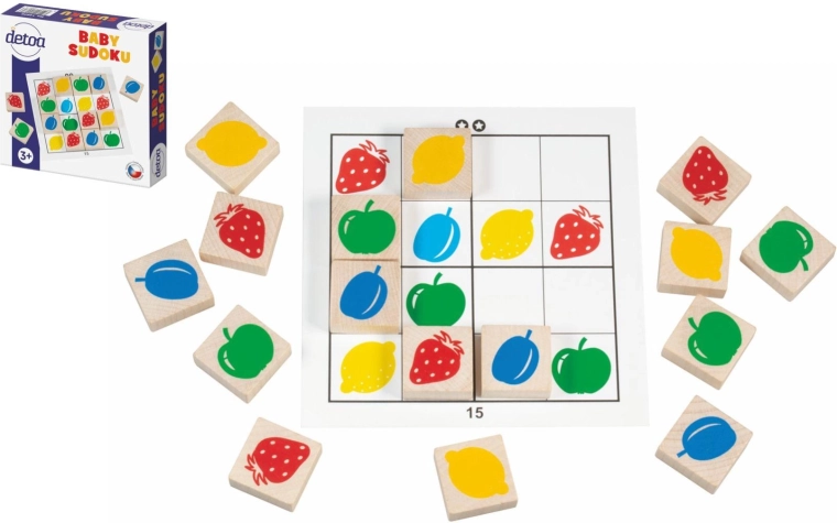 Otroško sudoku z lesenimi ploščicami