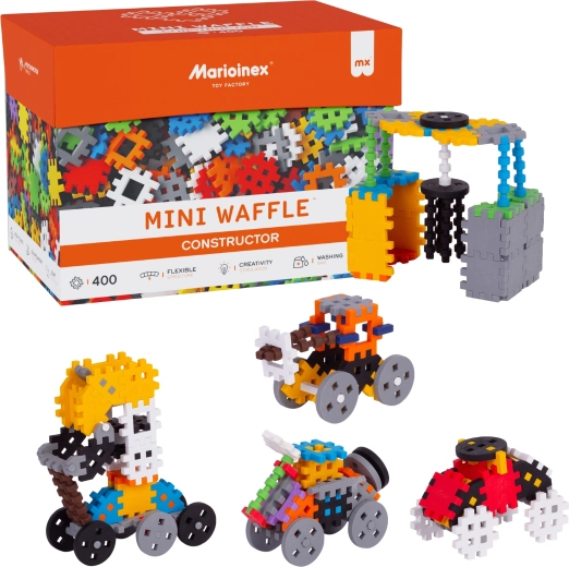 Gradbeni komplet MINI WAFFLE Constructor 400 kosov MARIOINEX