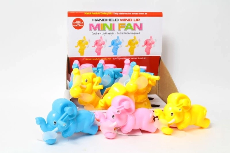 Children's handheld fan – elephant, 12 cm