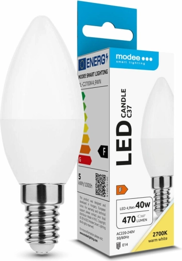 Modee LED svečka E14 4,9 W topla bela