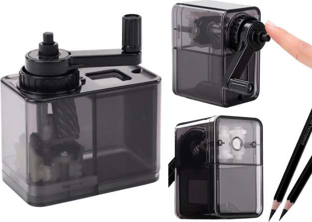 Ročni šilček s posodico – črn