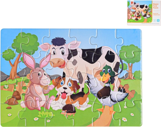 Otroški puzzle živali 24 koščkov