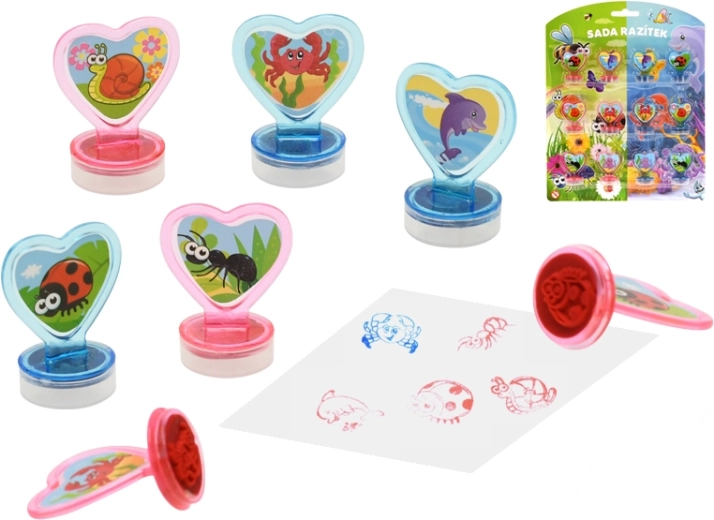 Set žigov Žuželke in vodni svet, 12 kosov