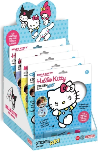 Okenske nalepke in pobarvanke z barvami Hello Kitty in Kuromi (2 vrsti), 19 × 23 cm