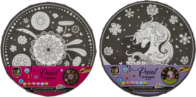 Slikanje po številkah okrogla slika 30 cm