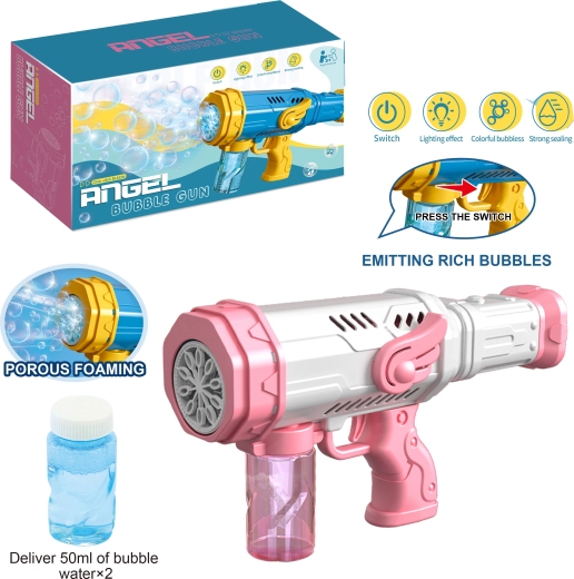 Pištola za milne mehurčke ANGEL z modro LED osvetlitvijo