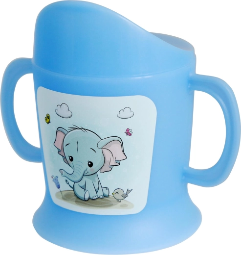 Dojenčki lonček s cucljem 150 ml SONCE, plastika, mešanica barv