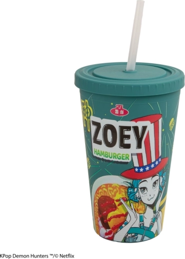K-pop Demon Hunters skodelica s slamico Zoey Hamburger – 1 kos