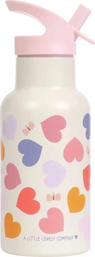 A Little Lovely Company nerjaveča steklenička za pitje 350 ml srčki