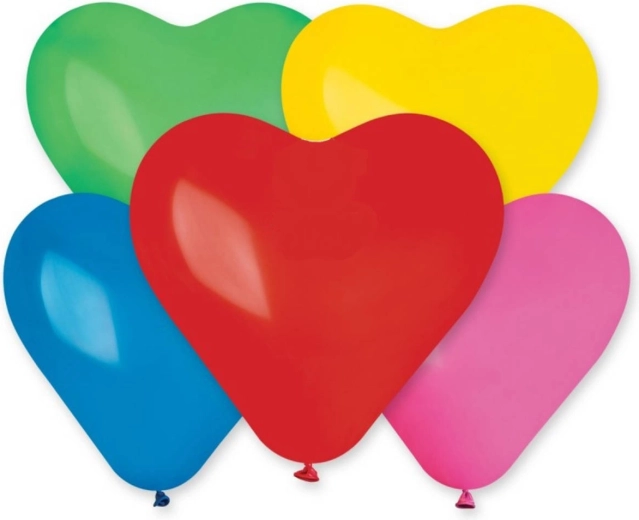 Nafukljiv balon Gemar v obliki srca, pastelni 25 cm – 1 kos