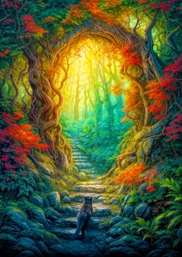 Enjoy puzzle Gozdna vrata 1000 delcev