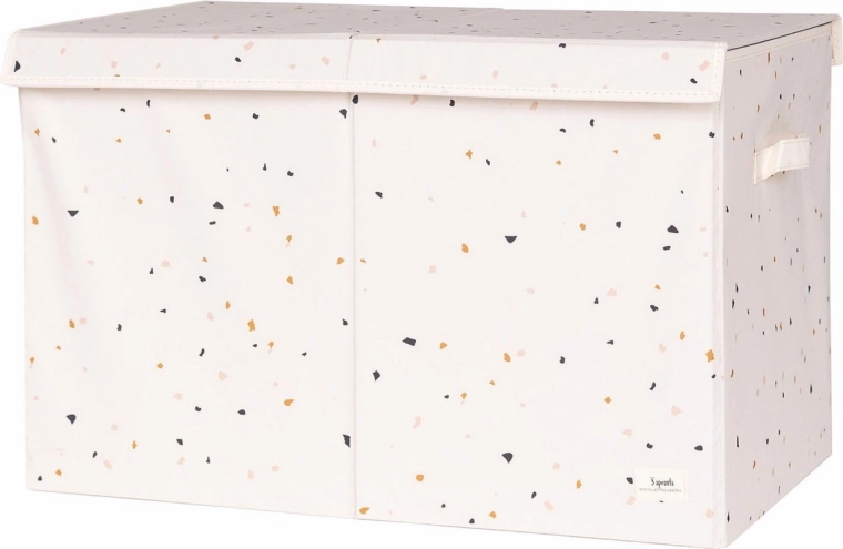 3 Sprouts skrinja za igrače recycled terrazzo/cream