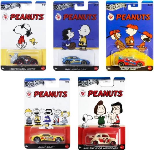 Kovinski avtomobilček HOT WHEELS Silver Series 75 Years PEANUTS