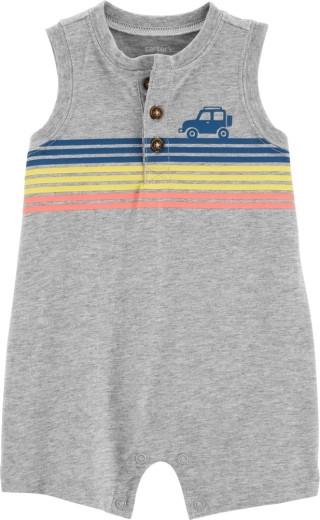 Carter's poletni pajac Multi Stripes za fantka 3 m – 9m