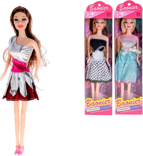 Modna sklepana punčka 29 cm v darilni škatli