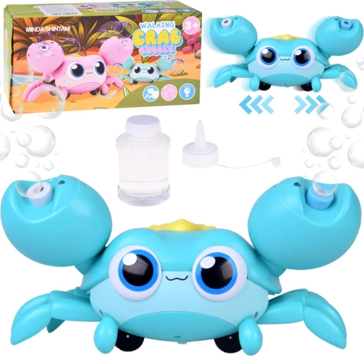 Avtomat za milne mehurčke v obliki raka z gibanje in lučmi