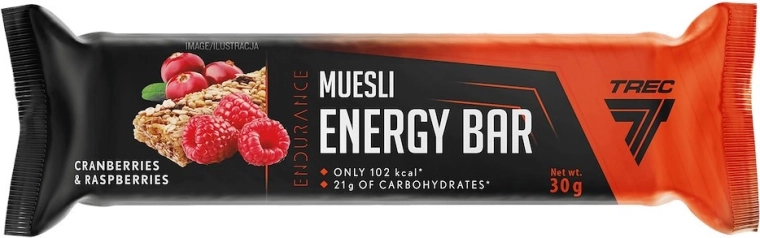 Trec energijska müsli ploščica brusnica in malina 30 g