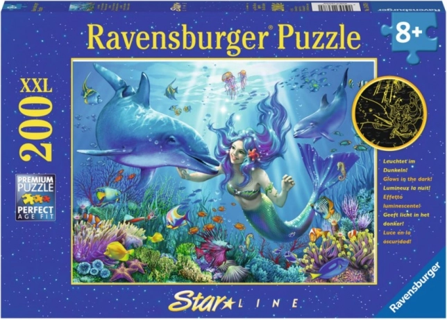 Svetleči puzzle Podvodni raj XXL 200 koščkov RAVENSBURGER