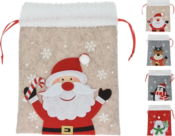 Božični filcni vreček s potiskom 26 cm