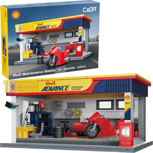 CaDA Shell servisna postaja – konstrukcijski komplet s 330 deli