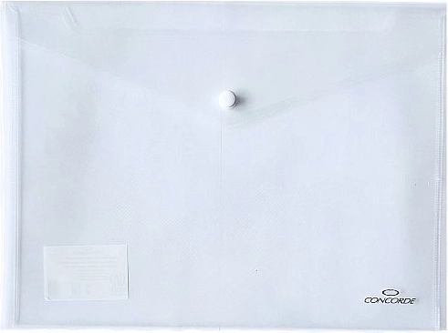 Mapa za dokumente z gumbom A5 prozorna CONCORDE