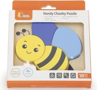 Lesene puzzle – vstavljanka Čebelica za najmlajše