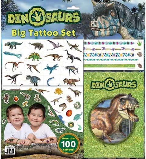 Velik set s tatuji dinozavrov