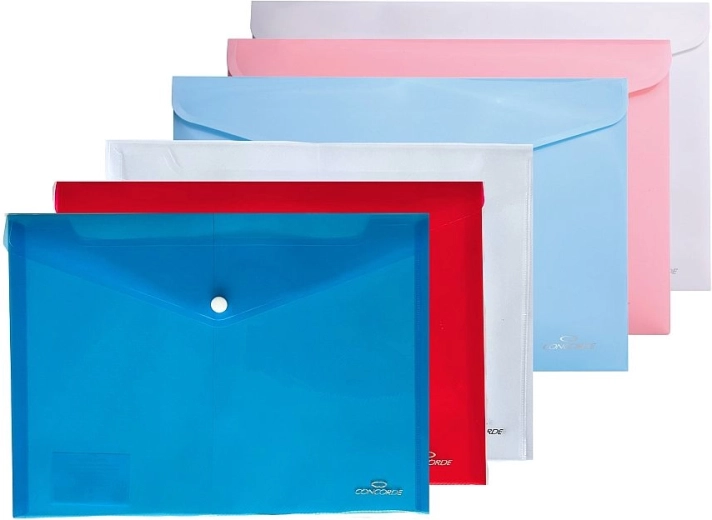 Mape z gumbom A4 – mešanica barv CONCORDE