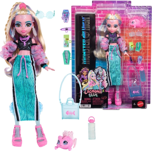 Lutka Monster High Lagoona Blue z dodatki