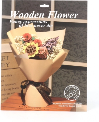 lesena 3D dekorativna vrtnica