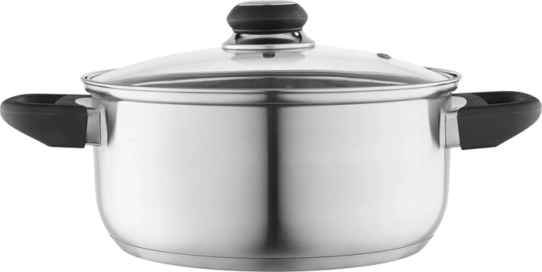 Altom Design nerjaveč lonec Emilio 3,2 l / 22 cm s steklenim pokrovom