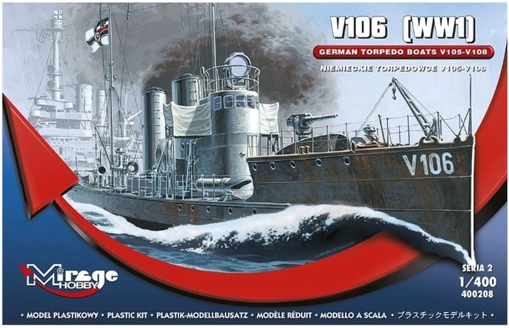 Mirage maketa torpednega čolna SMS V106 1:400