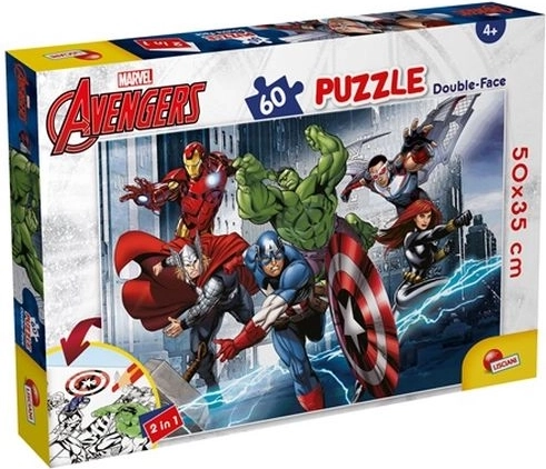 Lisciani Marvel Avengers obojestranske talne sestavljanke 2v1 (60 kosov)