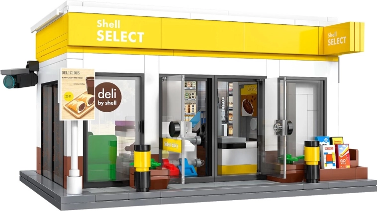 Gradbeni komplet CaDA Shell Select bencinski servis v merilu 1:30